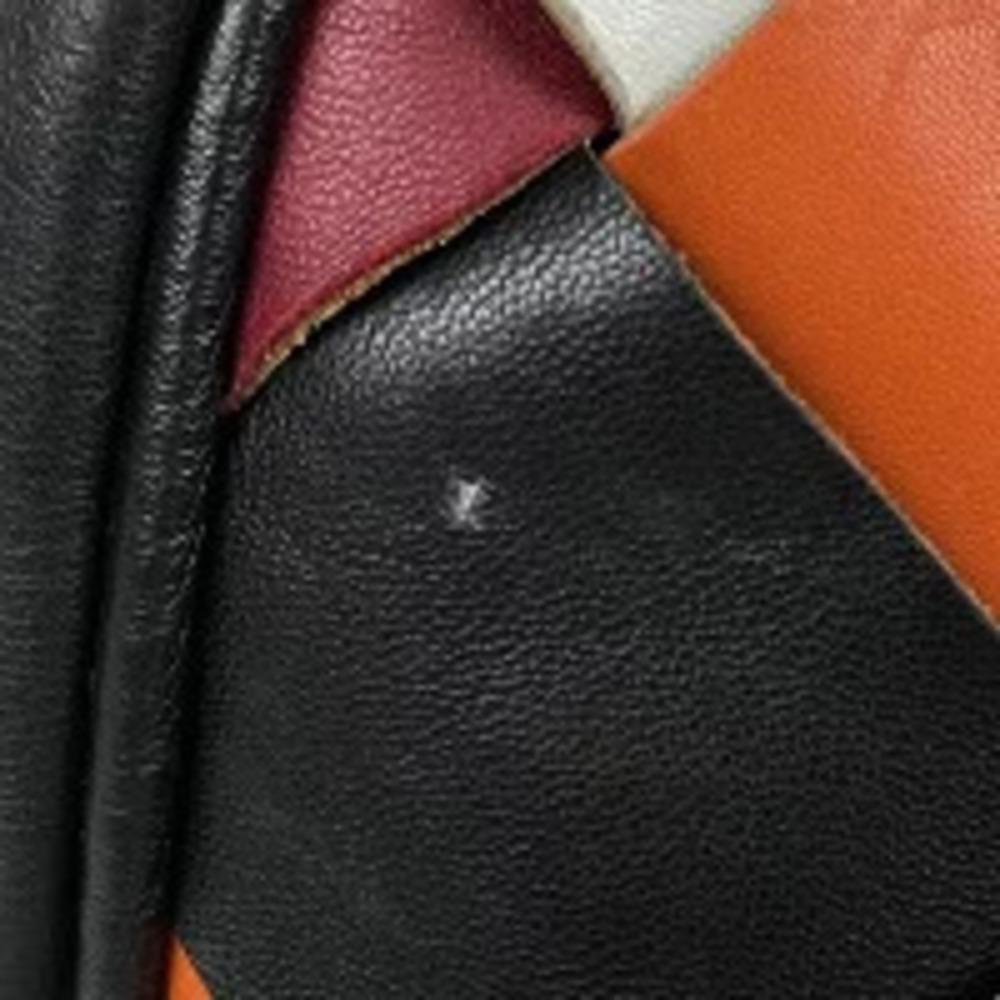 Loewe Anagram Handbag Boston Woven Leather Black Multicolor - Picture 5 of 7